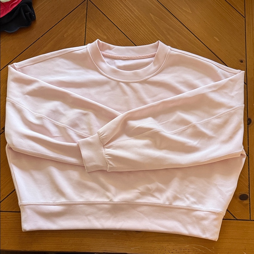Lululemon Strawberry Milkshake Perfectly Oversized Softstreme Cropped Crewneck